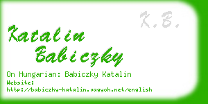 katalin babiczky business card